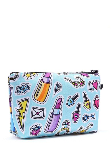 Lipstick Print Cosmetic Pouch