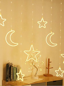 Moon & Star Decor Hanging String Light