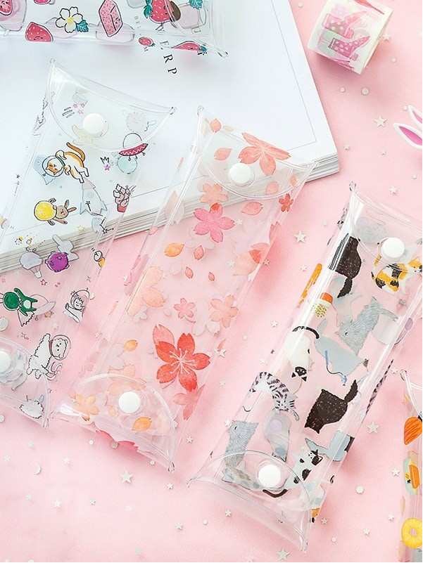 Random Clear Pencil Case 1pc