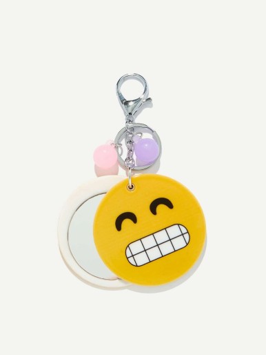 Random Color Ball Round Emoji Keychain