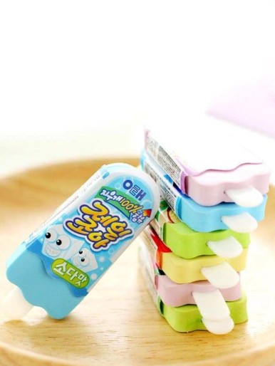 Random Color Popsicle Eraser 1pc