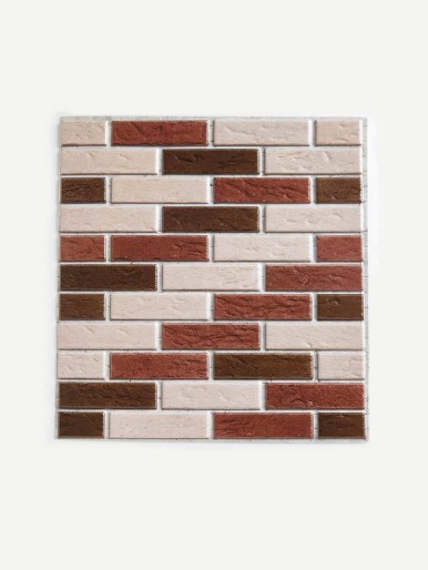 مستطيل Fuax Brick Wall Sticker