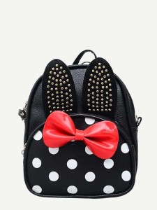 Kids Bow Decor Polka Dot Backpack