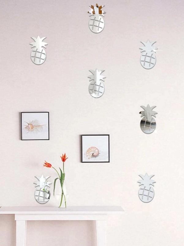 Pineapple Mirror Wall Sticker Set 12pairs