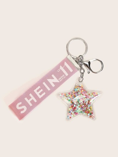 SHEIN 11th Anniversary Glitter Star Shaped Keychain