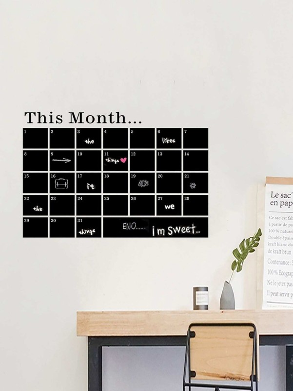 Calendar Design Wall Sticker