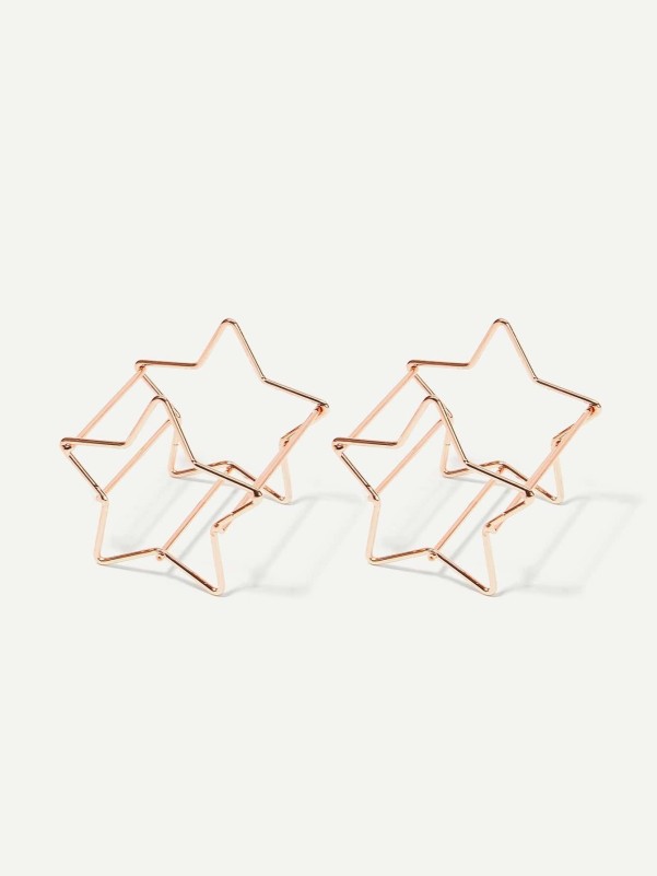 Metal Star Shaped Puff Holder 2pack