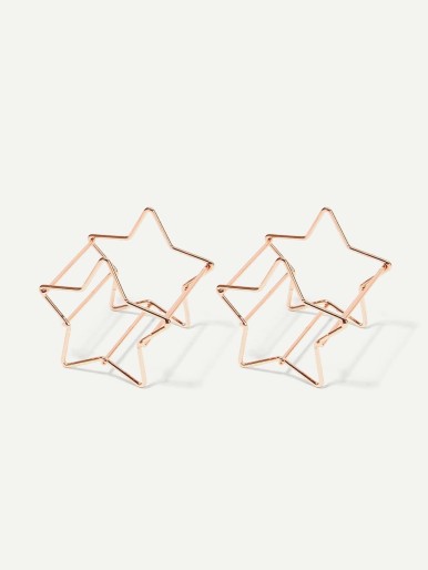 Metal Star Shaped Puff Holder 2pack