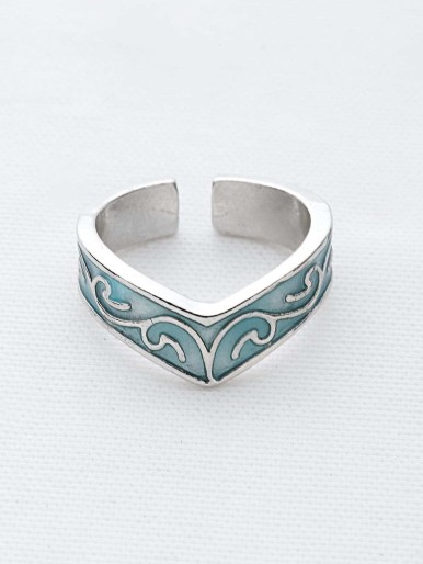 Simple Carved Cuff Ring