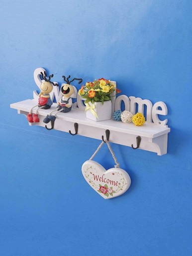 Slogan Detail Coat Rack