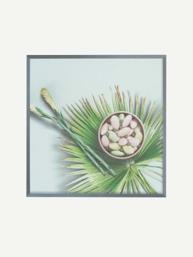 Snacks & Palm Leaf Print Wall Decal