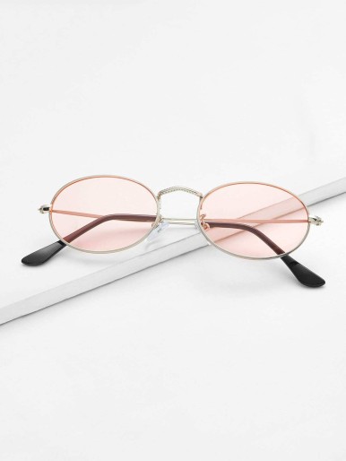 نظارة شمسية بيضاوية ملونة