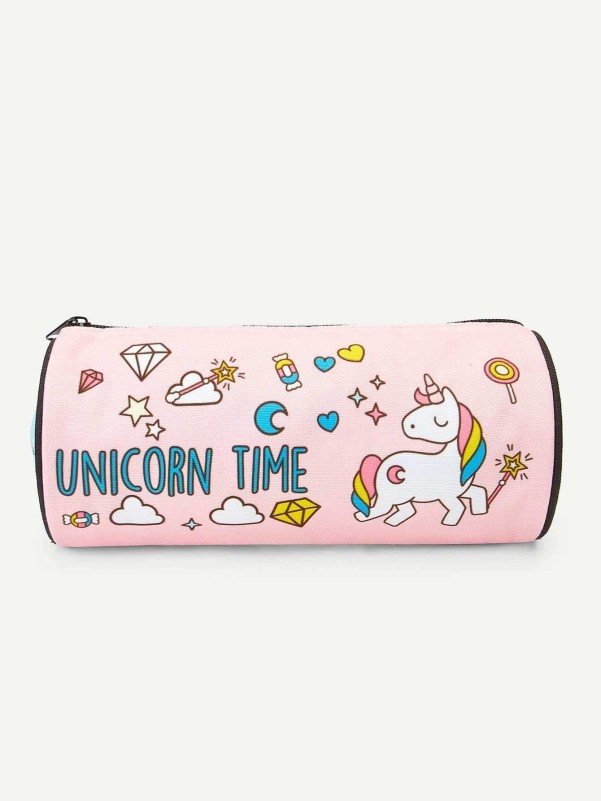 Unicorn Print Pencil Case