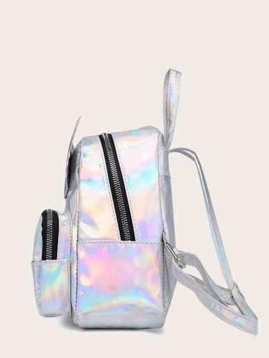 Kids Glitter Detail Pocket Front Backpack
