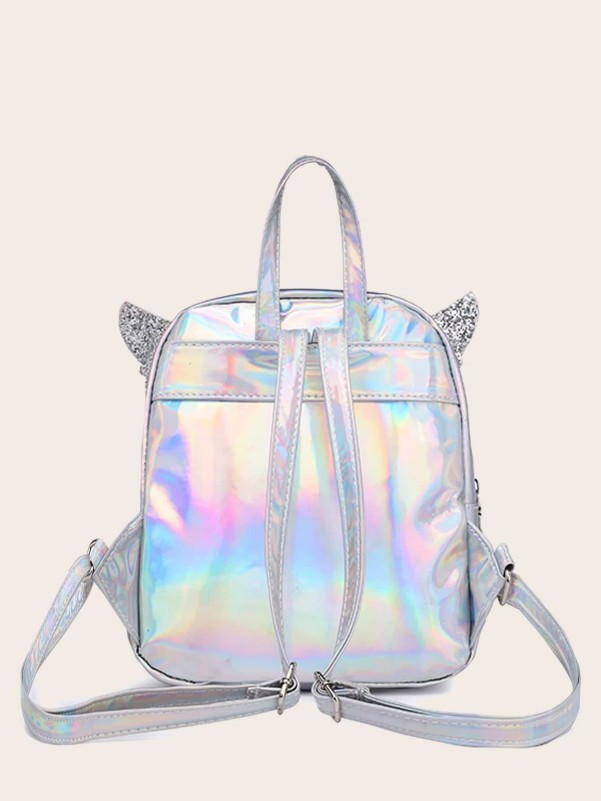 Kids Glitter Detail Pocket Front Backpack