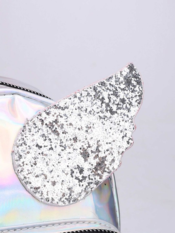 Kids Glitter Detail Pocket Front Backpack