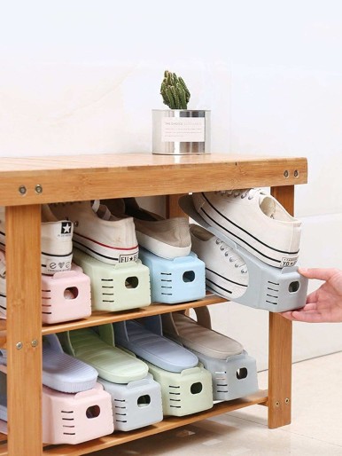 Random Color Double Layer Shoe Storage Rack 1pc