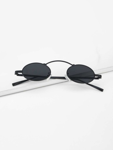 Top Bar Oval Lens Sunglasses