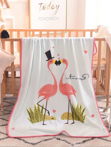Flamingos Print Blanket 1 PC