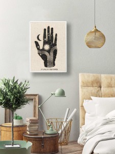 Abstract Hand Wall Print Without Frame