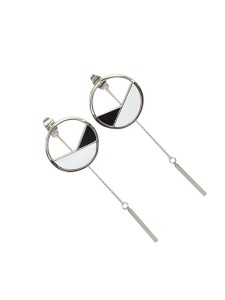 Bar Drop Hoop Earrings 1pair