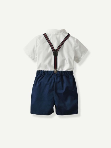 Toddler Boys Bow Detail Shirt With Shorts