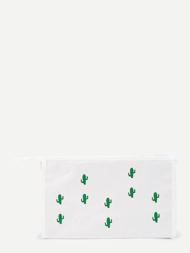 Cactus Print Clutch Bag