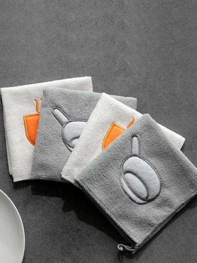 Cartoon Pattern Cleaning Towel 1pc