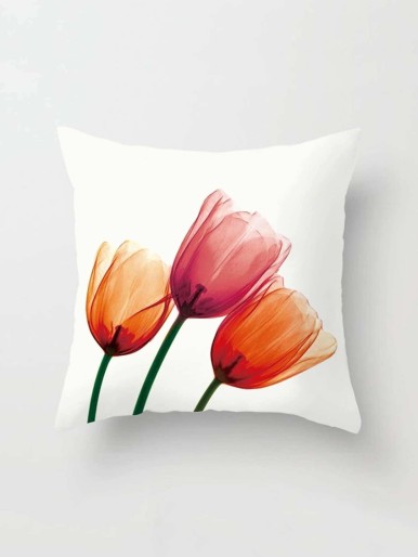 Flower Print Cushion Cover