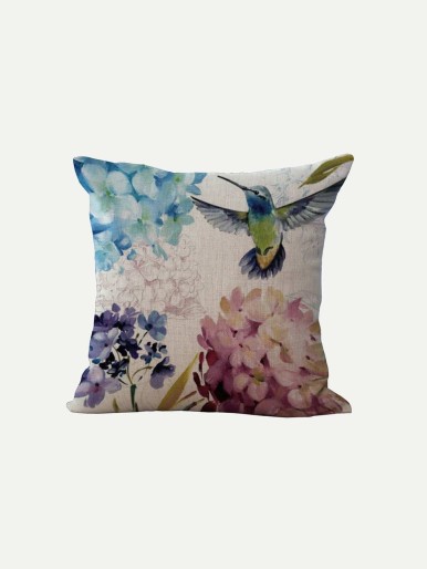 Hydrangea Flower Print Pillowcase