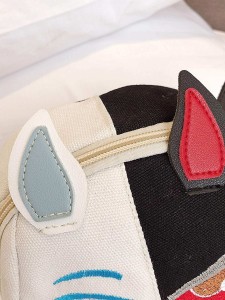 Kids Embroidered Detail Canvas Backpack