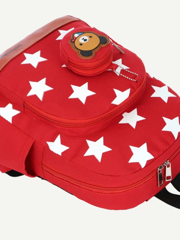 Kids Star Print Nylon Backpack