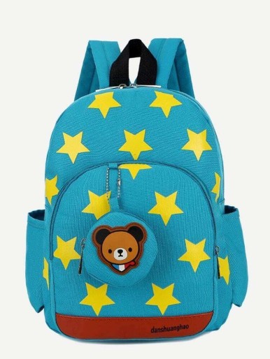 Kids Star Print Nylon Backpack