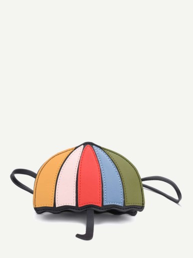 Kids Umbrella Design Scalloped Trim Bag