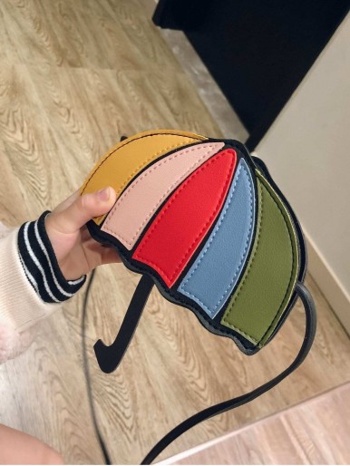 Kids Umbrella Design Scalloped Trim Bag