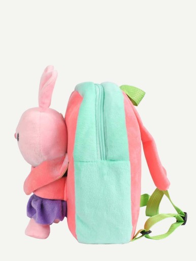 Kids Random Zipper Detachable Rabbit Design Backpack
