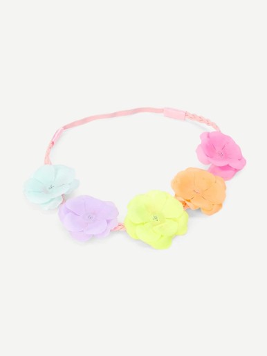 Mixed Flower Decorated Kids Headband