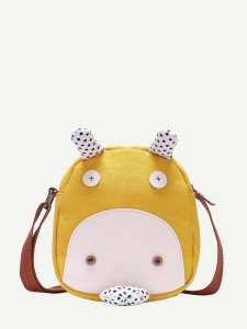 Kids Cattle Design Polka Dot Detail Backpack