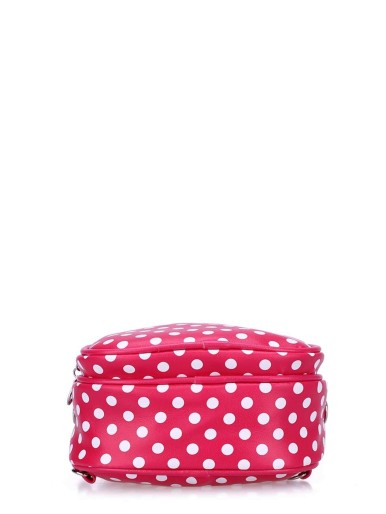 Neon Pink Kids Polka Dot Bow Decor Backpack