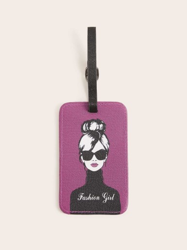 SHEIN Figure & Letter Graphic Luggage Tag
