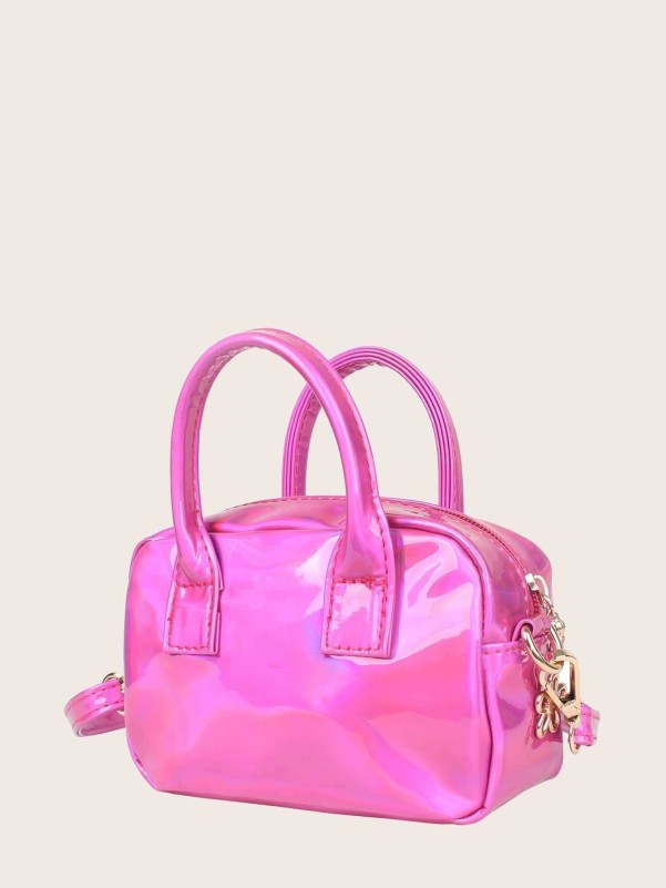 Kids Neon Pink Satchel Bag