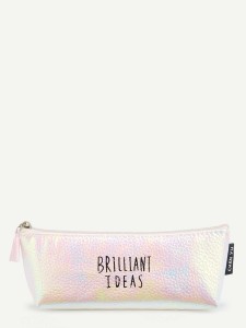 Tassel Zip Iridescent Pencil Case