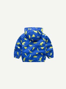 Toddler Boys Dinosaur Print Hooded Jacket
