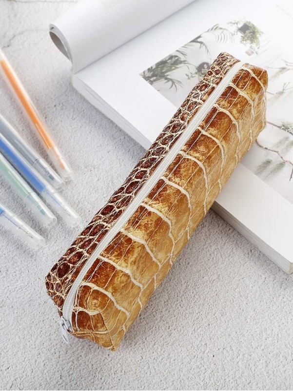 Crocodile Print Pencil Case