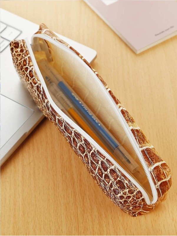 Crocodile Print Pencil Case