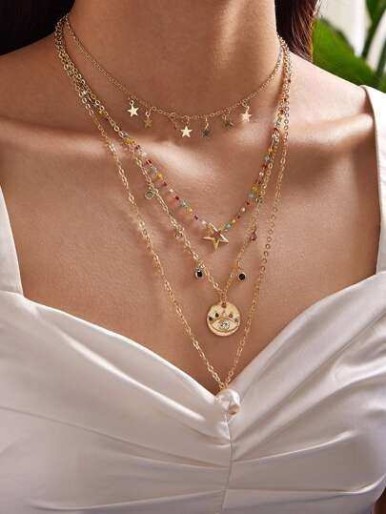 5pcs set  pearl necklace