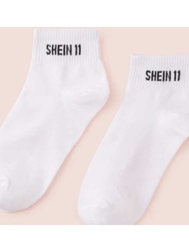 SHEIN Logo Sports Socks
