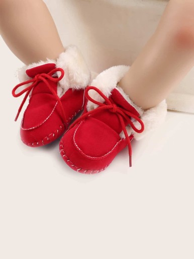Baby Girl Tie Front Wide Fit Boots