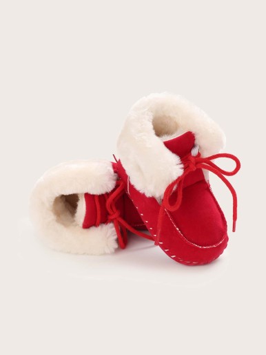 Baby Girl Tie Front Wide Fit Boots
