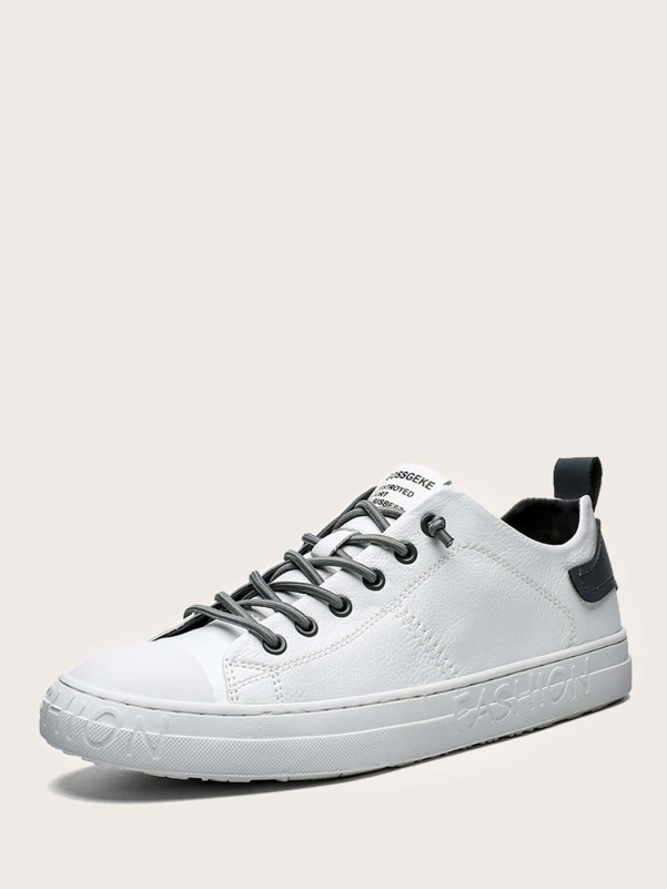 Men Stitch Detail Low Top Sneakers